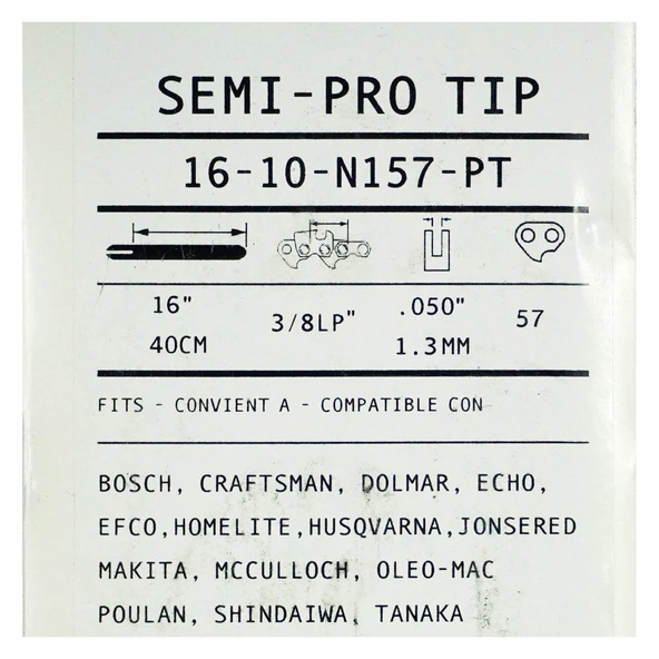 Carlton Semi Pro 28.5 Diş 91" Testere Kılavuzu 41 Cm 16-10-n157-pt - 2