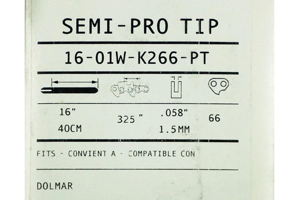 Carlton Semi Pro 33 Diş 325" Testere Kılavuzu 41 Cm 16-01w-k266-pt - 2