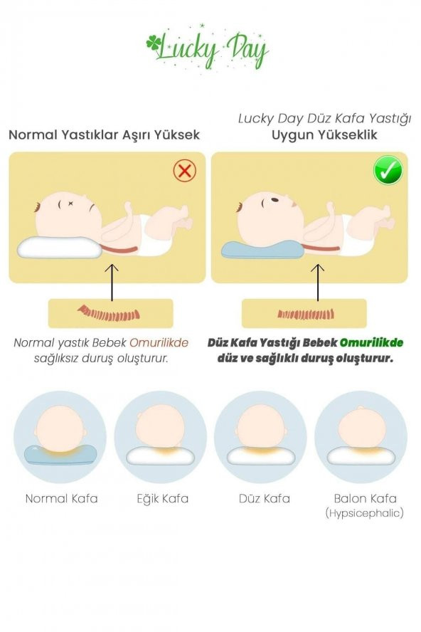 Kafa Yastığı Pembe Bebek Kafa Yastığı, Düz Kafa Yastık, Bebek Yastığı, Organik Pamuk Kumaş - 2