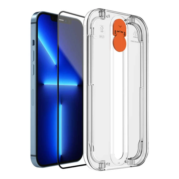 Vendas iPhone 12 Pro Uyumlu Protective Series Easy İnstall iVista Super Hardness Cam Ekran Koruyucu - Resim 7