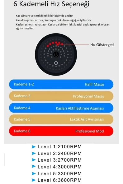 CVS DN-133 Ağrılarınıza Son Veren 6 Kademeli Şarjlı Masaj Aleti - 6