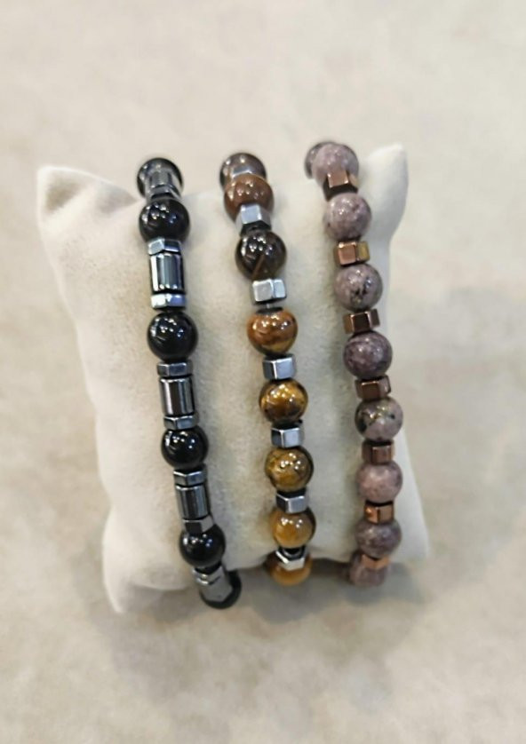 Captiva Stell 3.lü Set Doğaltaş Erkek Bileklik Seti - 2