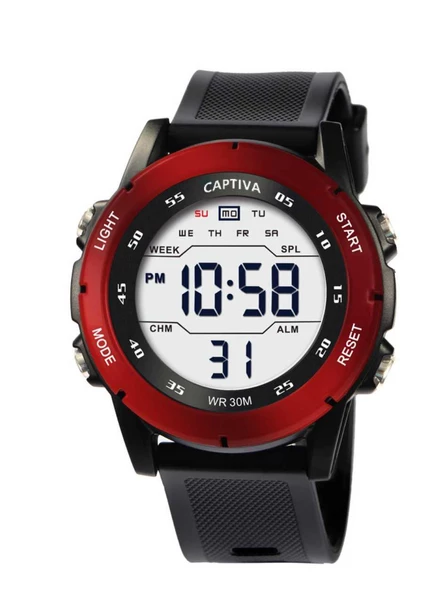 Captiva Digital 30 mt Suya Dayanıklı Işıklı Alarmlı Kronometreli Takvimli Silikon Kordonlu Çoçuk Kol Saati - 4
