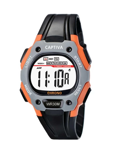 Captiva Digital 30 mt Suya Dayanıklı Işıklı Alarmlı Kronometreli Takvimli Slikon Kordonlu Çoçuk Kol Saati - 2