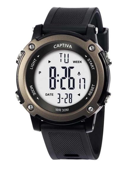 Captiva Digital 30 mt Suya Dayanıklı Işıklı Alarmlı Kronometreli Takvimli Silikon Kordonlu Çoçuk Kol Saati - 2