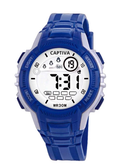 Captiva Digital 30 mt Suya Dayanıklı Işıklı Alarmlı Kronometreli Takvimli Silikon Kordonlu Çoçuk Kol Saati - 2