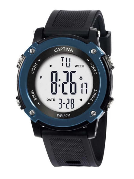 Captiva Digital 30 mt Suya Dayanıklı Işıklı Alarmlı Kronometreli Takvimli Silikon Kordonlu Çoçuk Kol Saati - 4