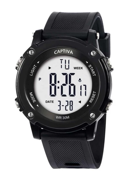 Captiva Digital 30 mt Suya Dayanıklı Işıklı Alarmlı Kronometreli Takvimli Silikon Kordonlu Çoçuk Kol Saati - 5