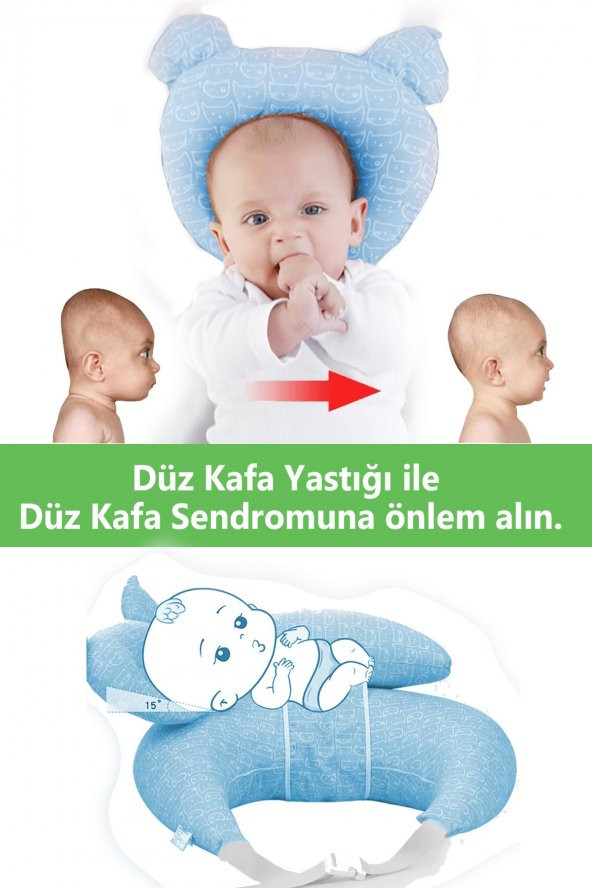 Lüx Emzirme Yastığı Emzirme Minderi Mavi Emzirme Destekleyici Yastık Bebek oturma destek minderi - 4