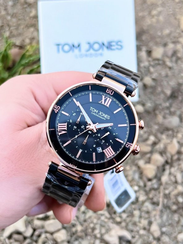 NSTJ.1.1153.04 Tom Jones Celik Renk Atmaz Kordon İç Fonksiyonları Aktif 3Atm Su Geçirmez Kol Saati - Resim 4