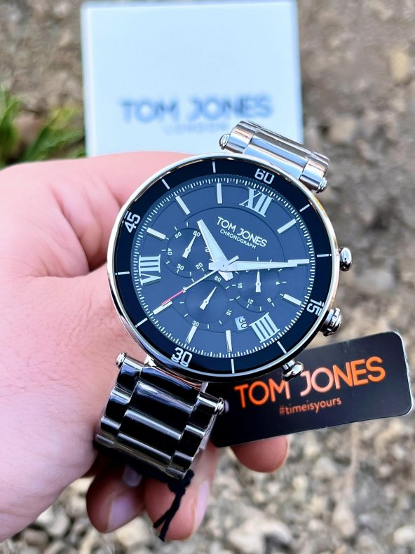 NSTJ.1.1153.04 Tom Jones Celik Renk Atmaz Kordon İç Fonksiyonları Aktif 3Atm Su Geçirmez Kol Saati - Resim 6