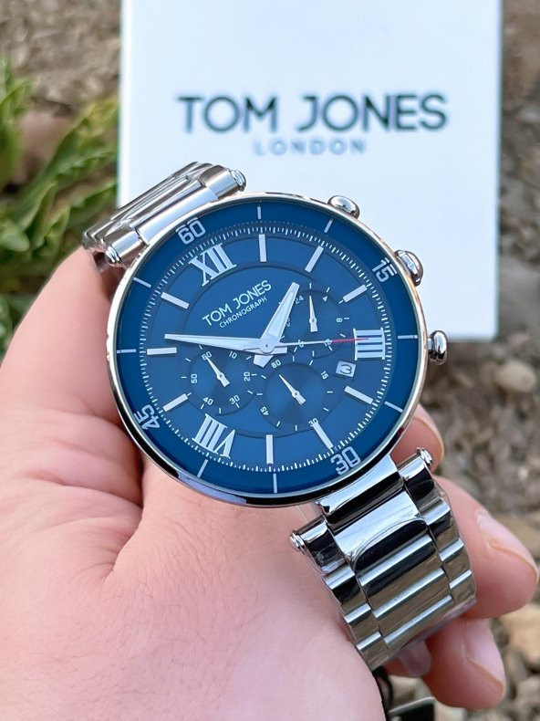 NSTJ.1.1153.04 Tom Jones Celik Renk Atmaz Kordon İç Fonksiyonları Aktif 3Atm Su Geçirmez Kol Saati - Resim 11