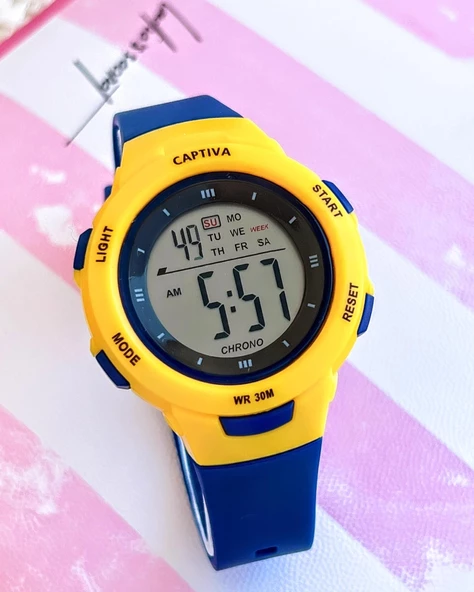 Captiva Diğital 30 mt Suya Dayanıklı Alarm-Kronometre-Takvim-aydınlatmalı Spor Çoçuk Kol Saati - 2