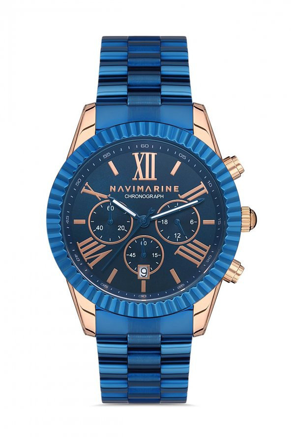 MERINE002-04 Navimarine 30 Mt Suya Dayanıklı Çelik Kordon Kararmaz İç Fonksiyonlar Aktif Kol Saati ürün görseli