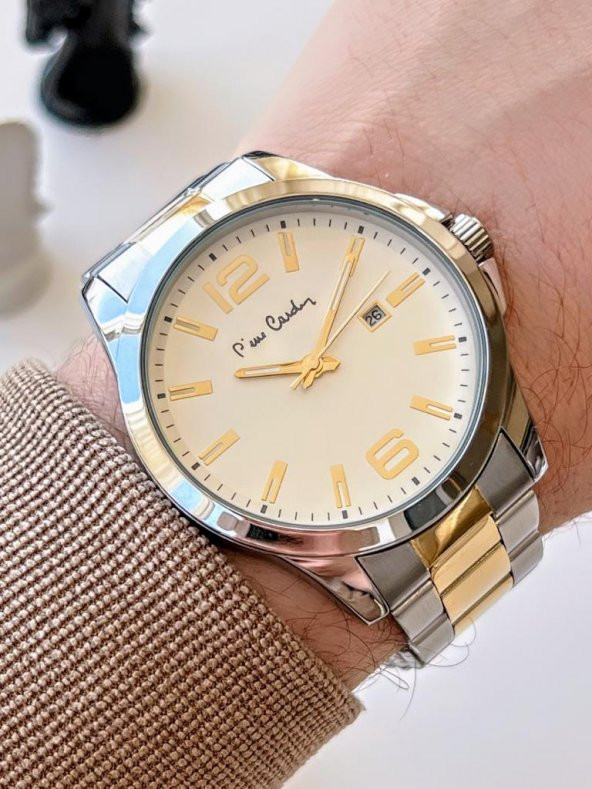 800411F06SB Pierre Cardin Çelik Kordon Erkek Kol Saati 30 Mt Su Gecirmez Kaplan Gözü Bileklik Hdyli ürün görseli
