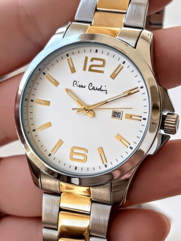 800411F06SB Pierre Cardin Çelik Kordon Erkek Kol Saati 30 Mt Su Gecirmez Kaplan Gözü Bileklik Hdyli - Resim 2