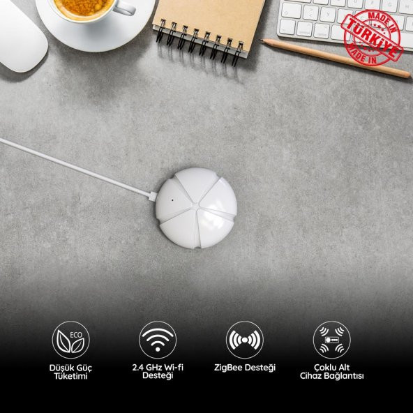 Bilicra Akıllı Isıtma Seti - 3 x S-Warm Akıllı Termostatik Radyatör Vanası ve 1 x Link Zigbee Gateway - 3