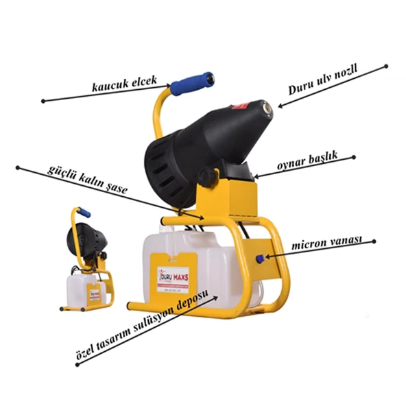 Duru Max 5 ULV El Tipi Dezenfektan ve İlaçlama Makinesi 5 Litre - 3