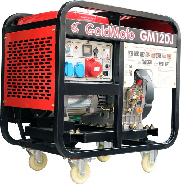 GoldMoto GM12DJ Dizel Monofaze Marşlı Jeneratör 10 kVA