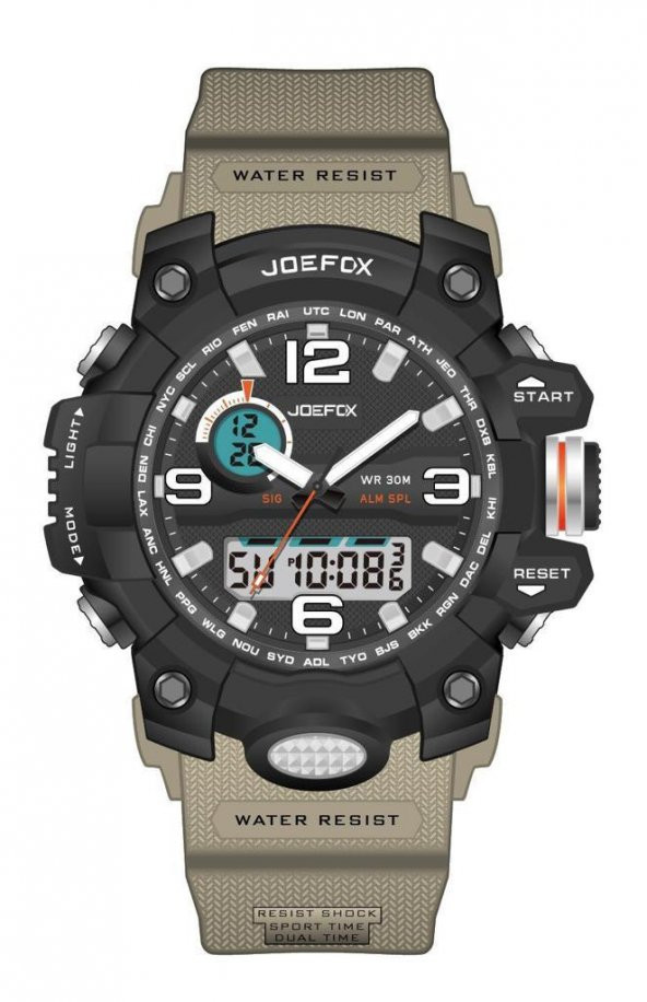 JO.CK4 Joefox Kücük Kasa Digital&Analog Kronmetre+Takvim+Alrm+Aydınlatma 8-15 Yaş Arası Çocuk Saati ürün görseli 1