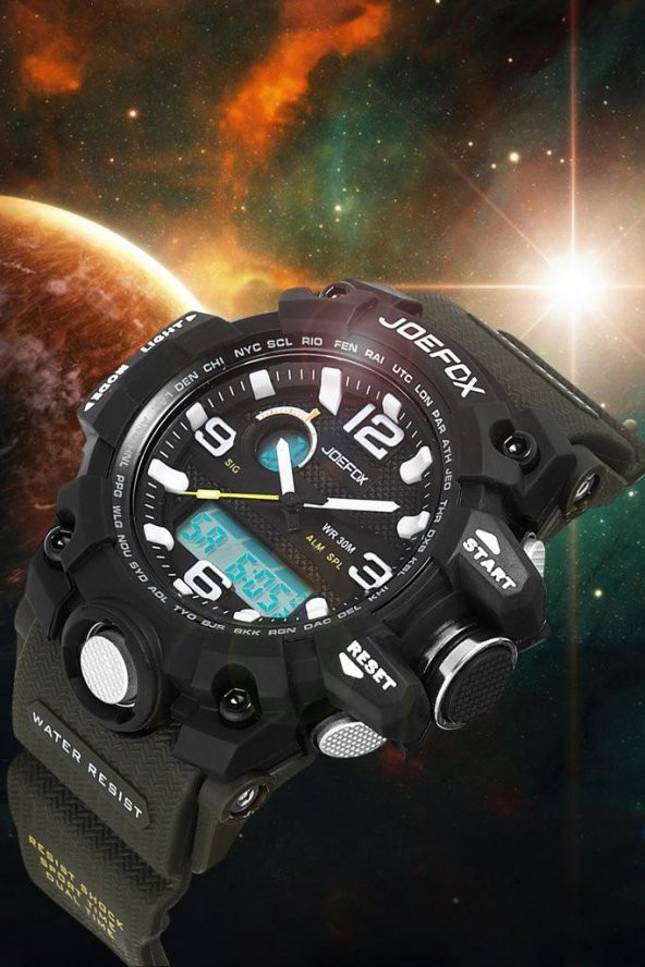 JO.G.S01 Kücük Kasa Digital&analog Kronmetre+takvim+alrm+aydınlatma 8-15 Yaş Arası Çocuk Saati ürün görseli