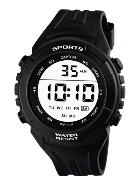Captiva Digital 30 mt Suya Dayanıklı Alarm&Kronometre&Aydınlatma Silikon Kordonlu Çoçuk Kol Saati - 5
