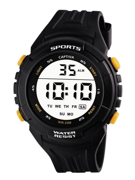 Captiva Digital 30 mt Suya Dayanıklı Alarm&Kronometre&Aydınlatma Silikon Kordonlu Çoçuk Kol Saati - 3