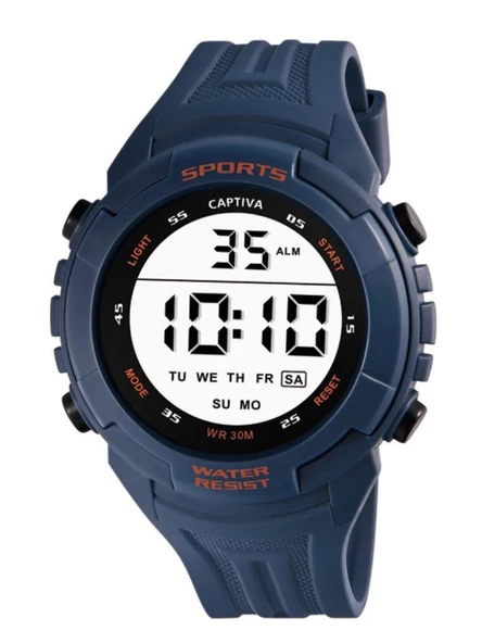 Captiva Digital 30 mt Suya Dayanıklı Alarm&Kronometre&Aydınlatma Silikon Kordonlu Çoçuk Kol Saati - 4