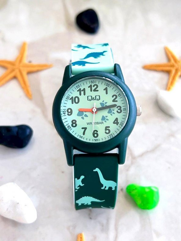 V23C.YL Q&Q Silikon Kordonlu 10 Atm Su Geçirmez Unisex Çocuk Kol Saati - Resim 2