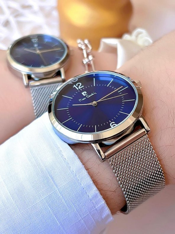 BLKT.2.620 Pierre Cardin Bay ve Bayan Çiftlere Özel Çelik Kordon Çift Kol Saati 30 Mt Su Gecirmez - Resim 3