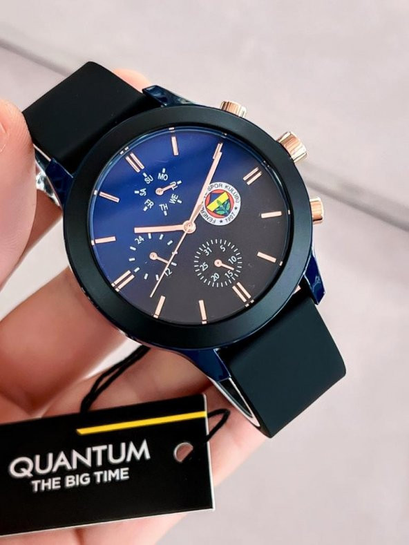 BLKT.2.642 Quantum Orjinal Fenerbahçe Lisanslı 30 Mt Su Geçirmez Silikon Kordon Taraftar Kol Saat - 2