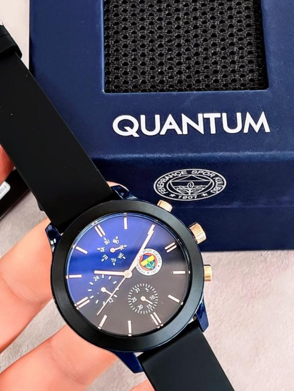 BLKT.2.642 Quantum Orjinal Fenerbahçe Lisanslı 30 Mt Su Geçirmez Silikon Kordon Taraftar Kol Saat - 3