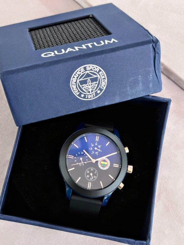 BLKT.2.642 Quantum Orjinal Fenerbahçe Lisanslı 30 Mt Su Geçirmez Silikon Kordon Taraftar Kol Saat - 6