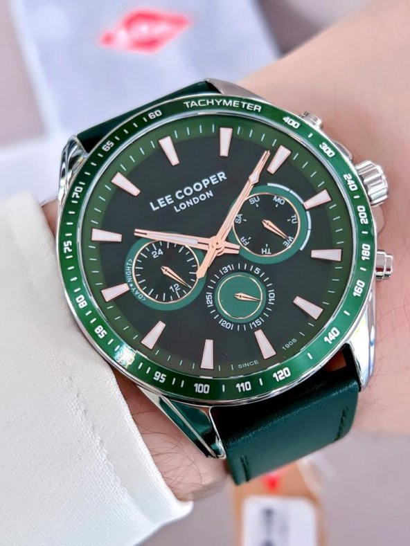 BLKT.2.683 Lee Cooper Deri Kordon Tüm Fonksiyonları Aktif 5 Atm Erkek Kol Saatİ+Bileklik ürün görseli
