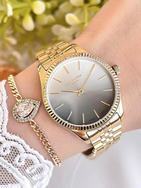 BLKT.2.721 Lee Cooper Elite Seri Çelik Kordonlu 3 Atm Suya Dayanıklı Kadın Kol Saati+Bileklik ürün görseli