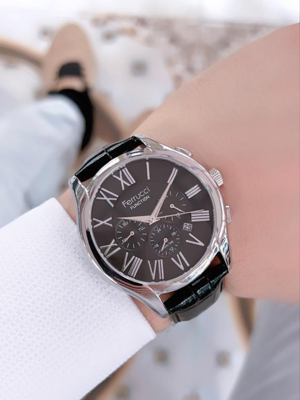 BLKT.2.748Ferrucci Tüm Fonksiyonları Aktif 30mt Suya Dayanıklı Deri Kordonlu Erkek Kol Saati - 3