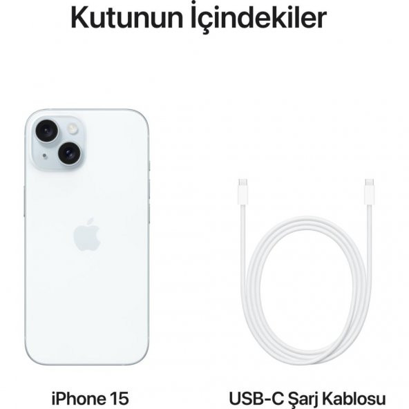Apple iPhone 15 128GB Mavi (Apple Türkiye Garantili) - 4