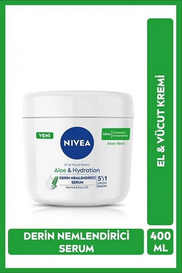 Nıvea El Vücut Bakım Kremi Aloe & Hydration Kavanoz 400 Ml