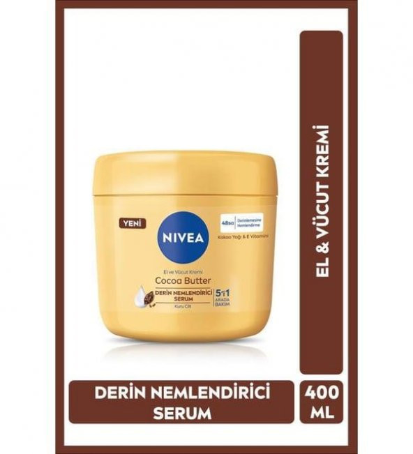 Nıvea El Vücut Bakım Kremi Cocoa Butter Kavanoz 400 Ml