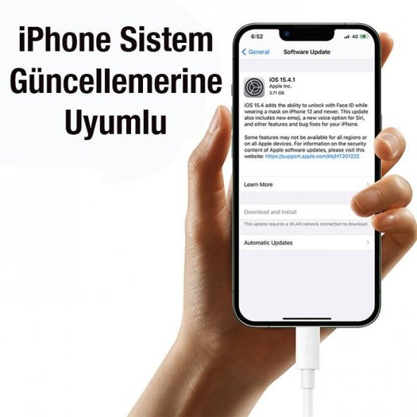 Baseus Süper Şarj 1 Metre USB to İphone Şarj Kablo İphone 11 12 13 14 Pro Max Şarj Kablosu - 2