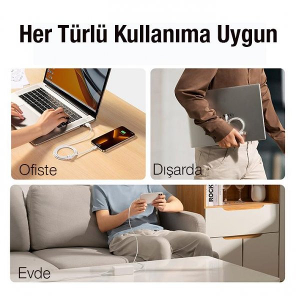 Baseus Süper Şarj 1 Metre USB to İphone Şarj Kablo İphone 11 12 13 14 Pro Max Şarj Kablosu - 6