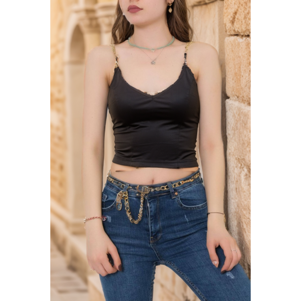 Zincirli Atlet Siyah