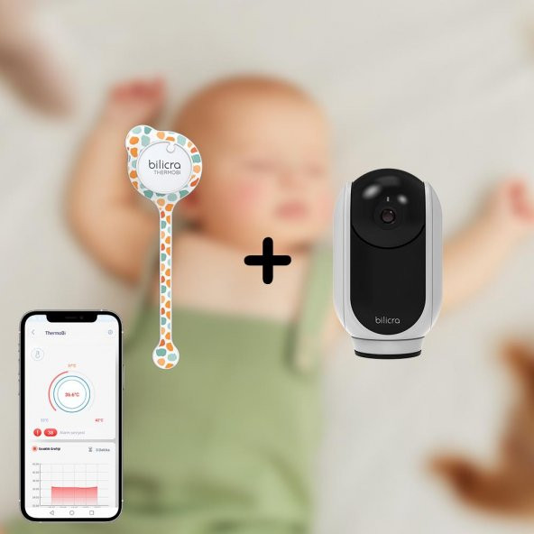 Bilicra Bebek Seti - Thermobi Akıllı Sıcaklık Ölçer ve Irıs 360° Akıllı Kamera