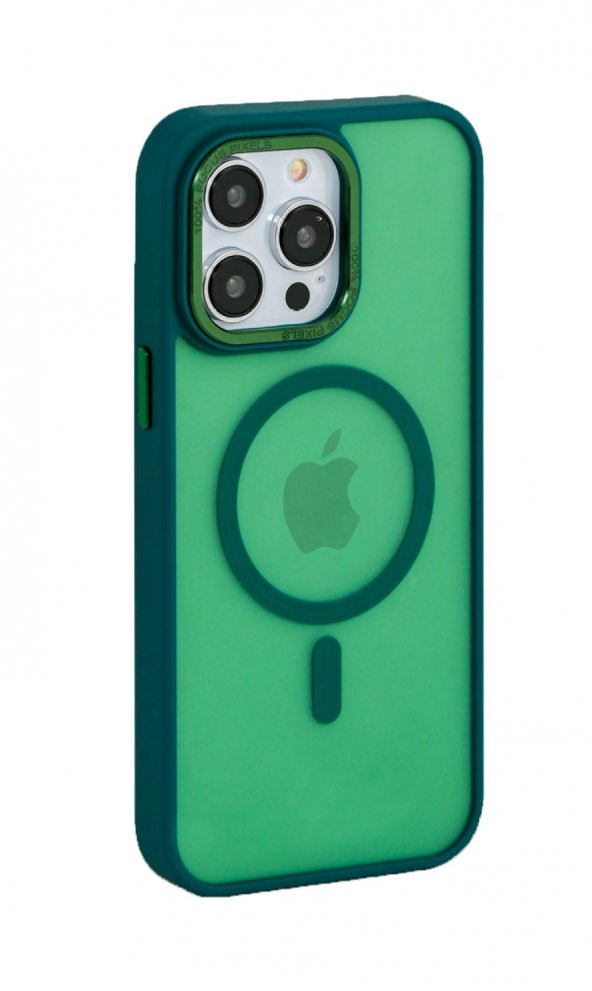 İphone 12 Pro Max Blue Sky Magsafe Kılıf Kapak Koruma Yeşil