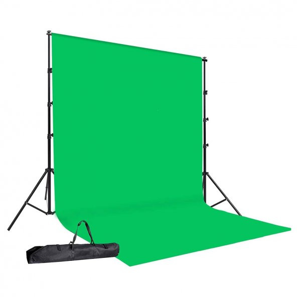 Cazipshop Youtube çekimleri için 2x3m Greenbox Yeşil Fon ve Fon Standı - 3