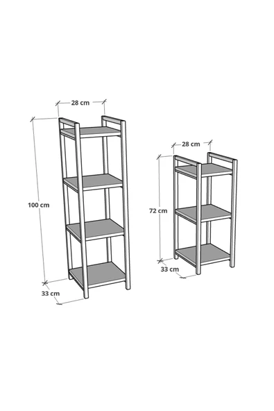 Metal Dekoratif Çok Amaçlı Raf 11 Raflı Banyo Mutfak Rafı Çiçeklik Organizer Atlantik Çam - 4
