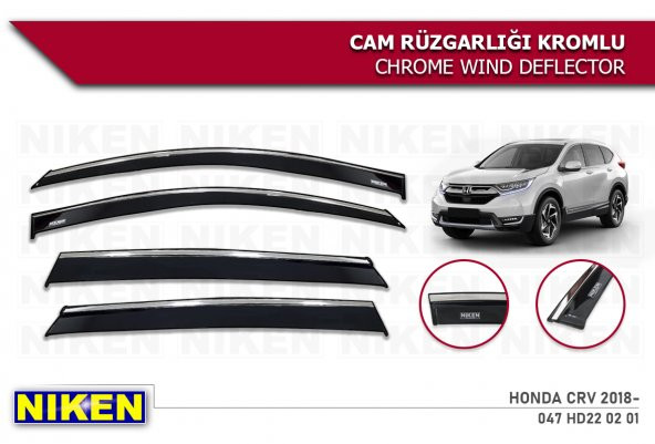 HONDA CRV CR-V 2018 2019 2020 2021 2022 2023 KROMLU CAM RÜZGALIĞI