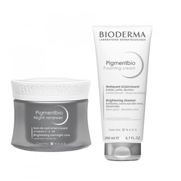 Bioderma Pigmentbio Leke Serisi | Gece Kremi + Temizleme Jeli Orijinal Boy