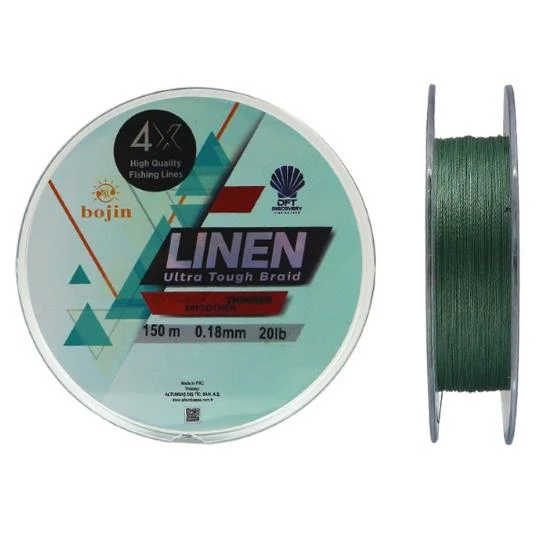 DFT Bojin 4X Linen İp Misina 150 m Yeşil - 2