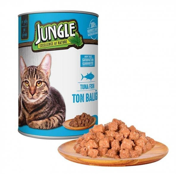 Jungle Kedi Konservesi Ton Balıklı 415 GR Yaş Mama